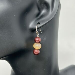 Sterling silver stone earrings
